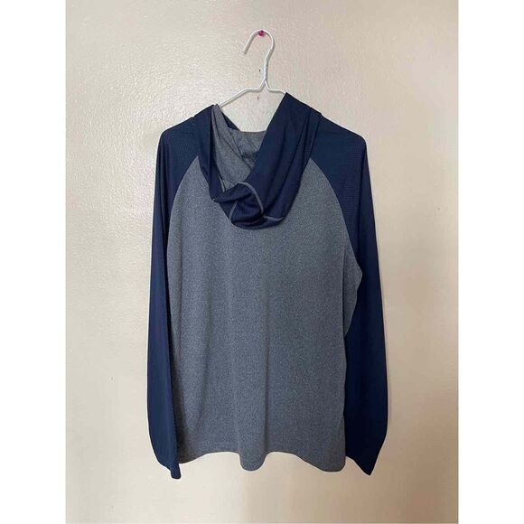 Antigua Men's Cannon Sweatshirt Size Large Gray/Navy Blue - Picture 5 of 8